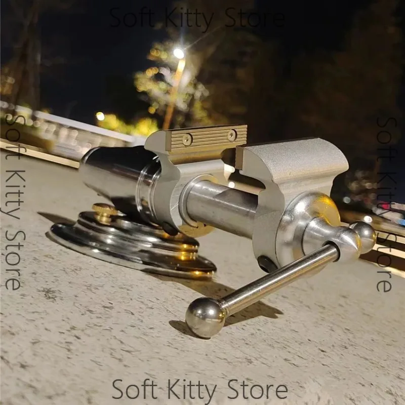 50mm Small Steel Cannon Pliers Desktop 3 Axis 2-inch No. 45 Steel Vise, Rotatable for Repairing Glasses, Clocks, Gold Jewelry