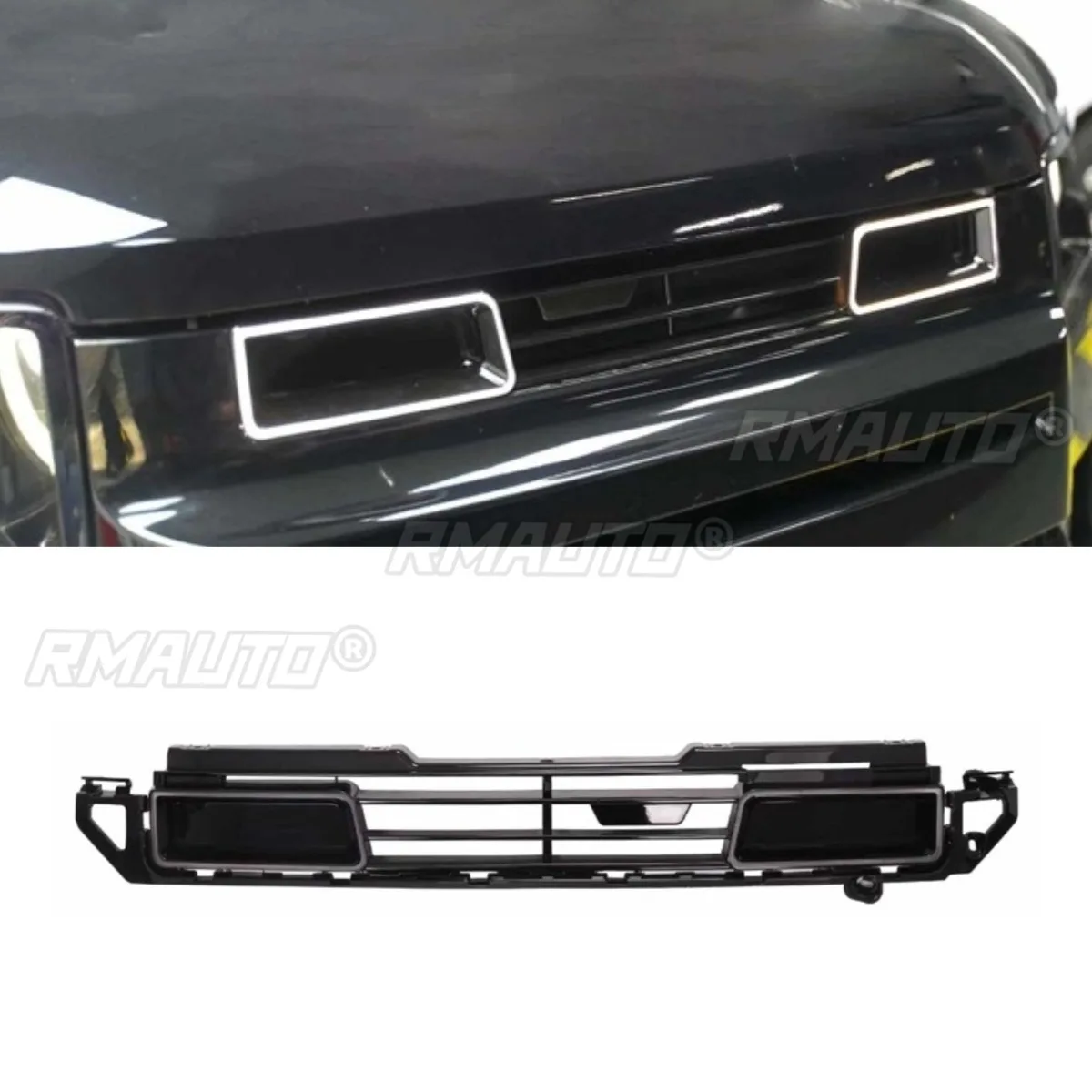 Car LED Bumper Grill Decorative Strips Racing Grille Body Kit Front Bumper Grill For Land Rover Defender 2020+ Exterior Part
