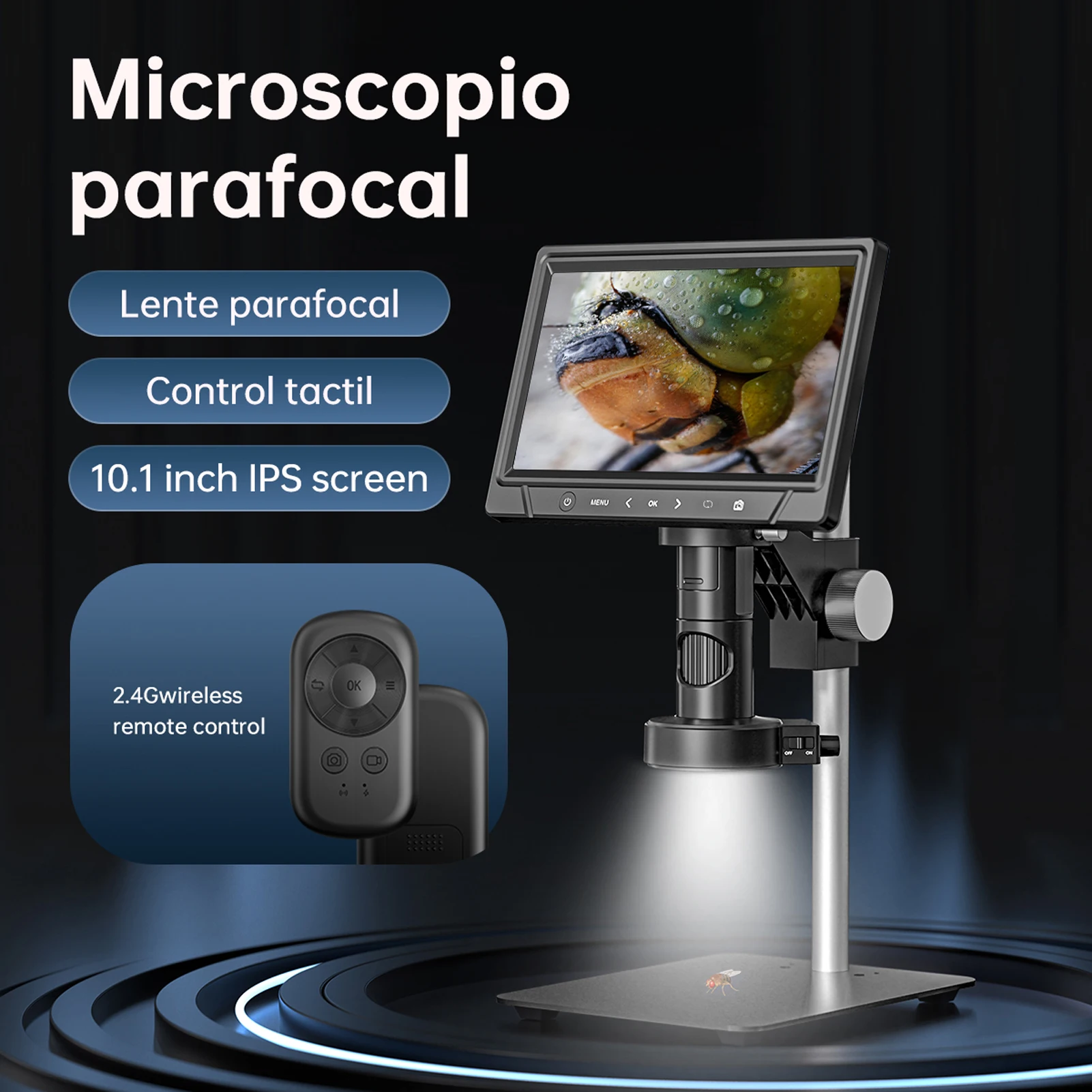 Professional Digital Microscope 12 Million Pixels 7/10.1Inch IPS Touching Screen 50-1600X Magnification Soldering Microscope