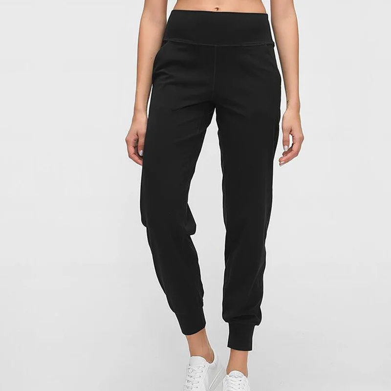 Pantaloni della tuta da donna fondo quotidiano Casual Jogger pantalone lungo femminile tinta unita con tasca