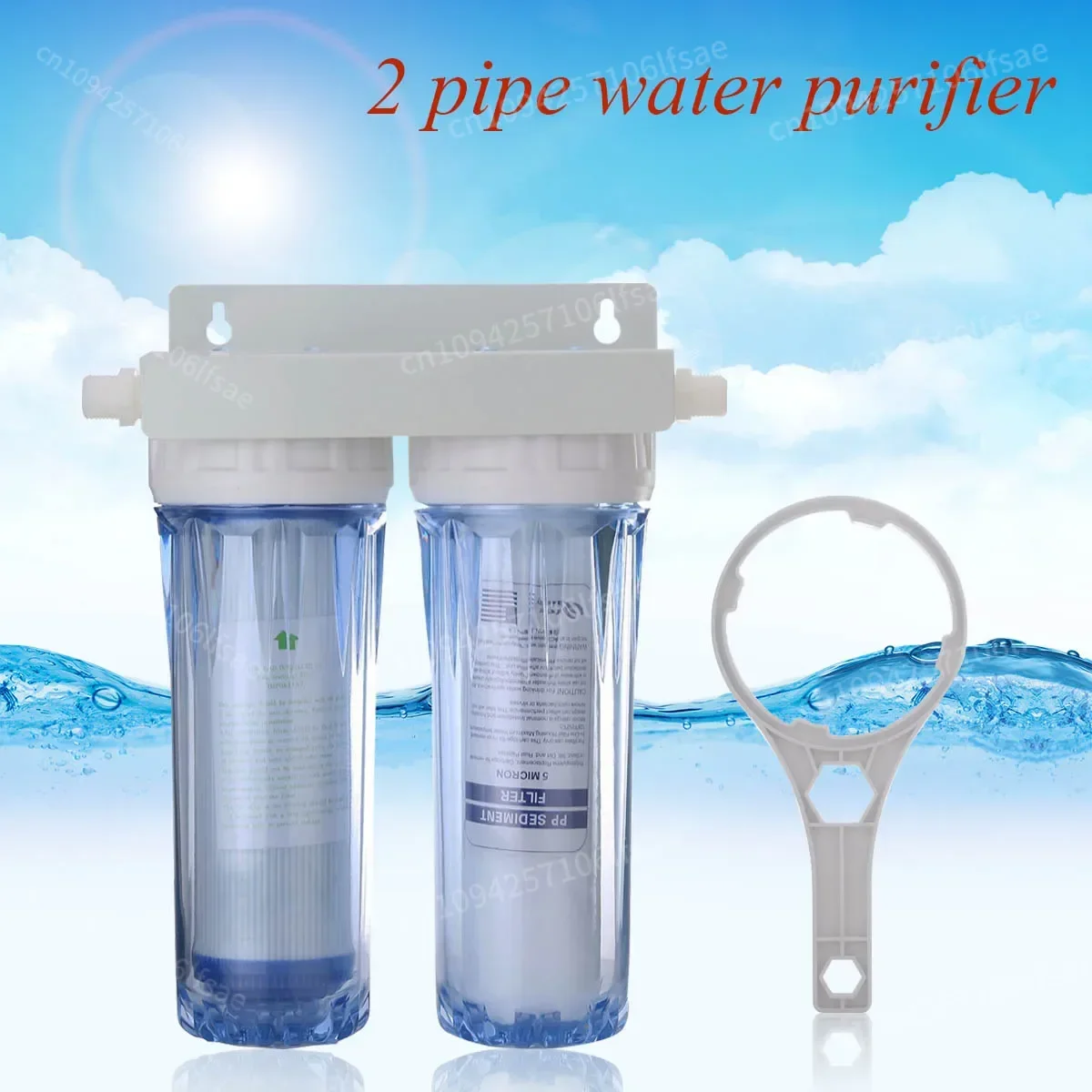 

10" Dual Reverse Osmosis Faucet Tap Water Filter Health Thickened Two-stage Water Purifier Cartridge Home Kitchen