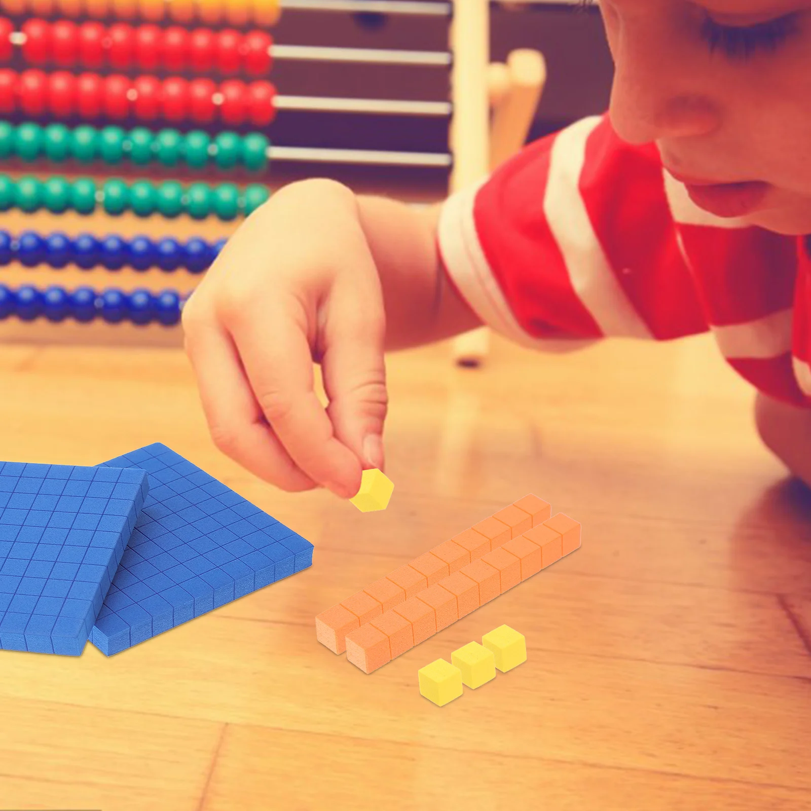 Aldut-caja de demostración de juguetes para niños, bloque de espuma de construcción, juguete educativo colorido, Cubo de conteo de matemáticas para bebés