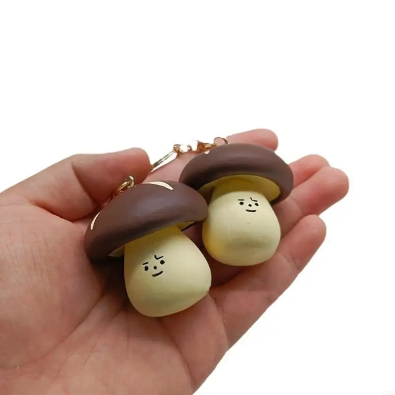 Rubber Vegetable Keychain Farm Theme Carrot Mushroom Leek Garlic Pendant Ornament Hanging Decoration
