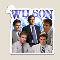 Dr Wilson House Md Blue Flames  Magnet Children Refrigerator  Baby Kids Funny Colorful Stickers Decor Magnetic