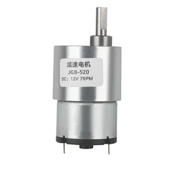 DC Gear Motor 6V/12V/24V 7RPM to 960RPM Reversible High Torque Gear Box JGB37-520 Electric Reduction Geared Motor