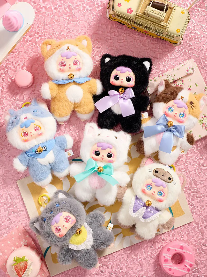 

Плюшевая игрушка SAMUEL, серия «Кошачья вечеринка», милые плюшевые котики, подвеска для сумки, модный подарок для детей на день рождения