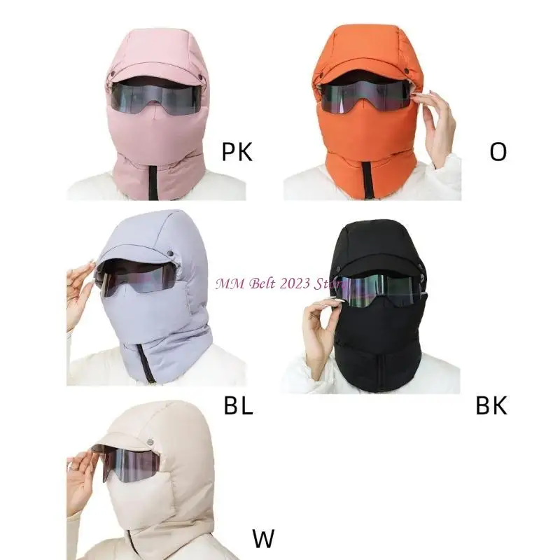 

49ME Ветрозащитные полнолицевые чехлы с подкладкой, утолщенная шапка-траппер для катания на лыжах, сноуборде