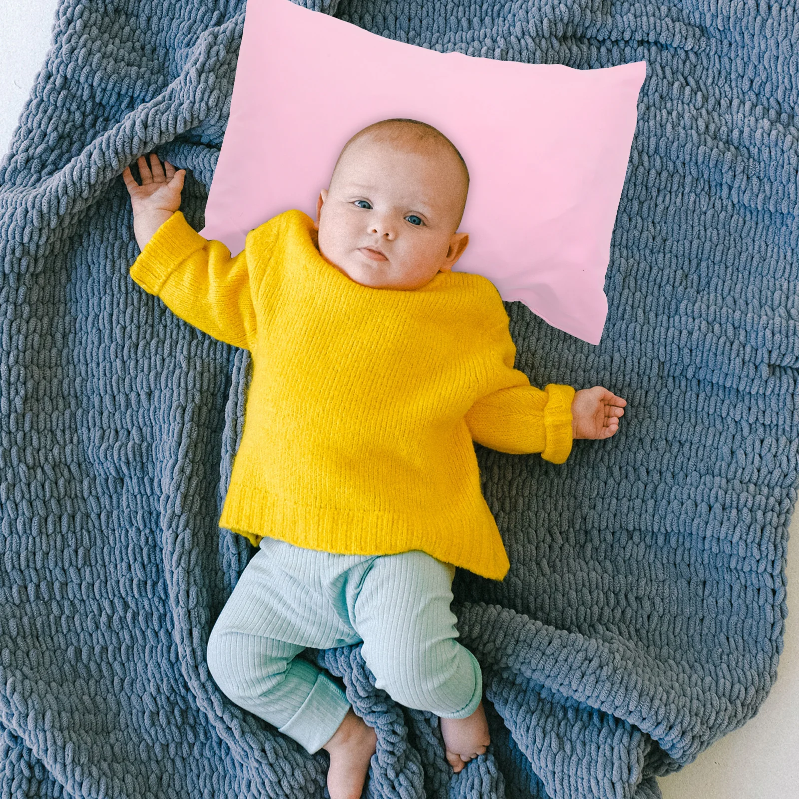 

2 Pcs Children Pillowcases Toddler Pillow Cover Travel Size Small Pillow Case Gray Envelope Closure Portable Lightweight