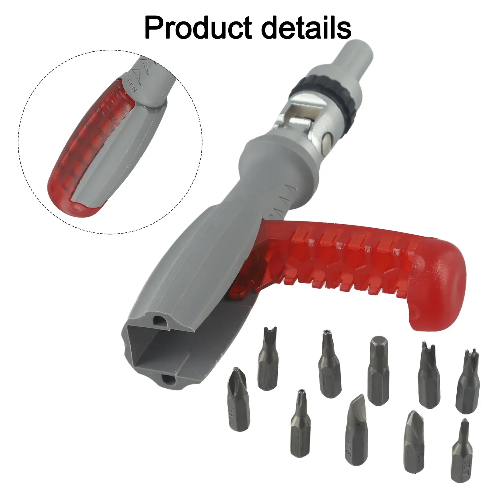 Adjustable Screwdriver 10-in-1 Screwdriver For Home Use 180-Degree Rotation DIY Enthusiast Tool HRC56 Hardness