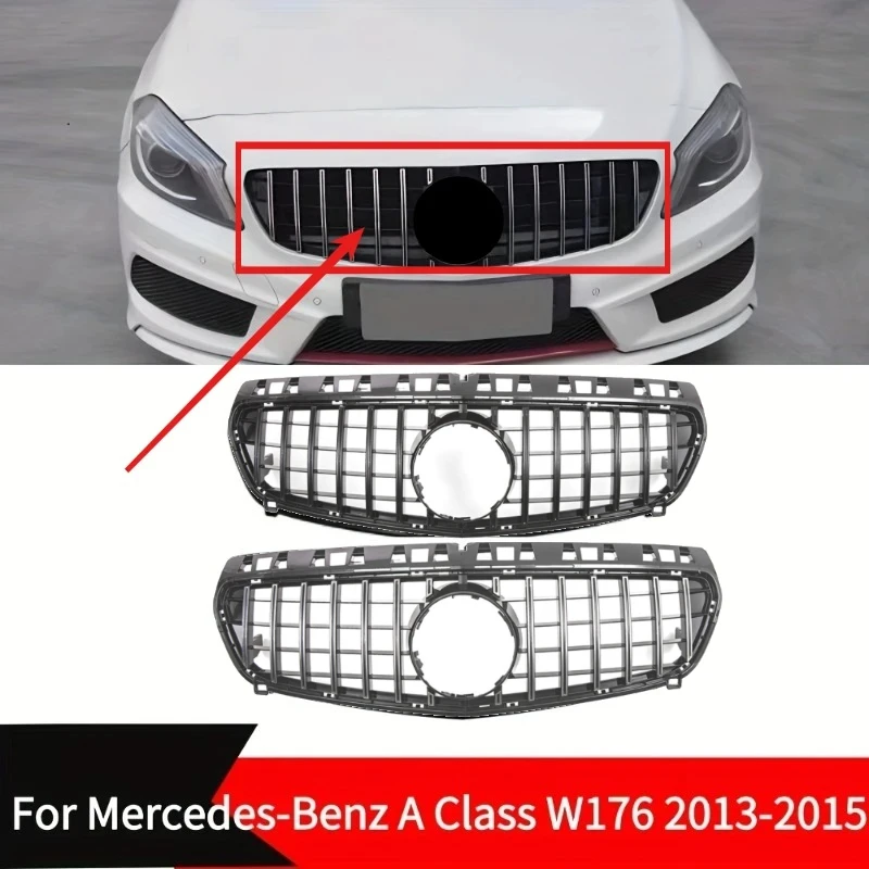 

Front Bumper Grille for Mercedes-Benz A-Class W176 2013-2015, A180 A200 A45 GT Style, Easy Installation, Durable