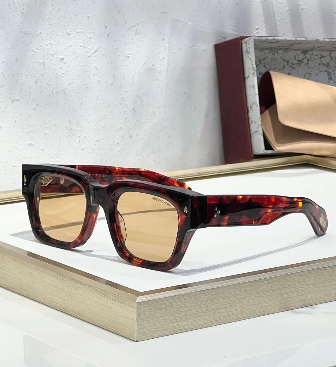 

JMM ENZO 10th Anniversary Sunglasses Square Thick Acetate Frame Japanese Handmade UV400 Optical Prescription Designer Eyewear