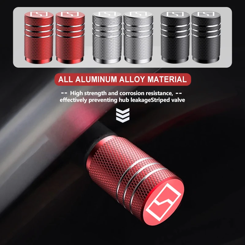 4 tapas de válvula de aire de aluminio a prueba de polvo para llantas de coche Zeekr 001 2021 2022 2025 2021-2026 009 X Krypton