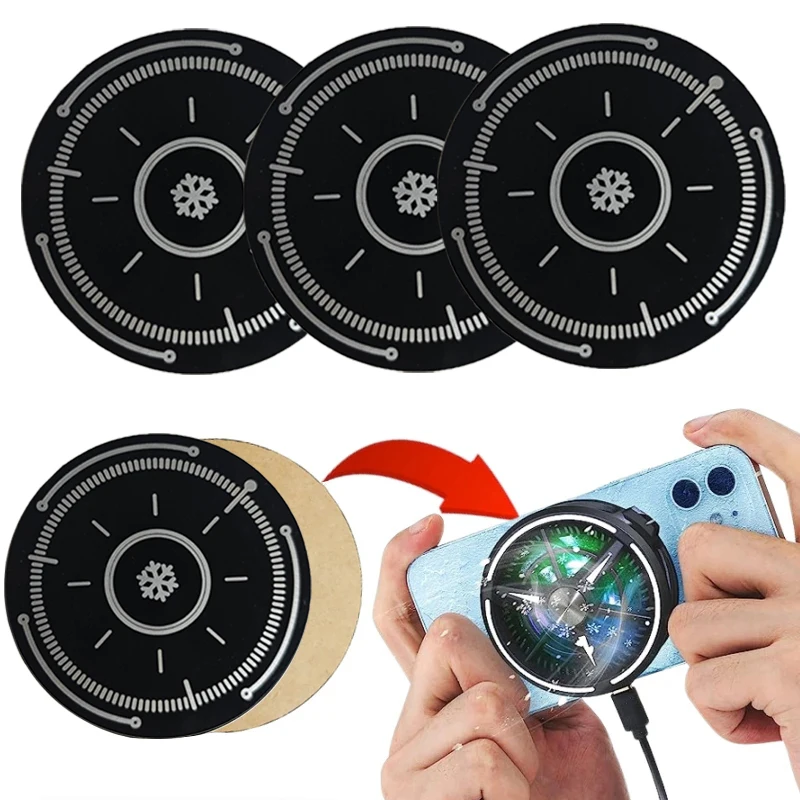 

Магнитная наклейка с узором снежинки для мобильного телефона, полупроводниковый кулер, ультратонкая гибкая магнитная пленка для планшетов и iPad