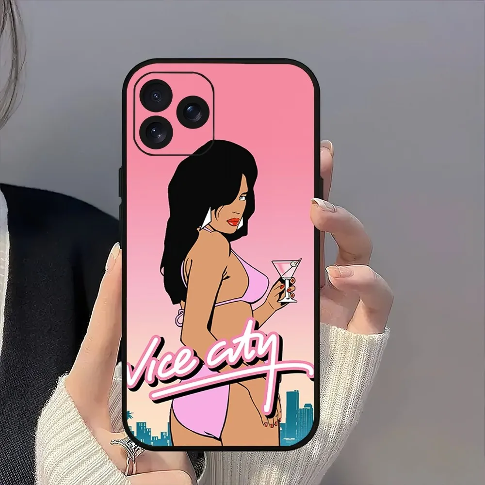 Game Grand Theft Auto Vice City Phone Case For iPhone 8 14 15 13 12 11 Mini X Xr XS Pro MAX Plus Shell