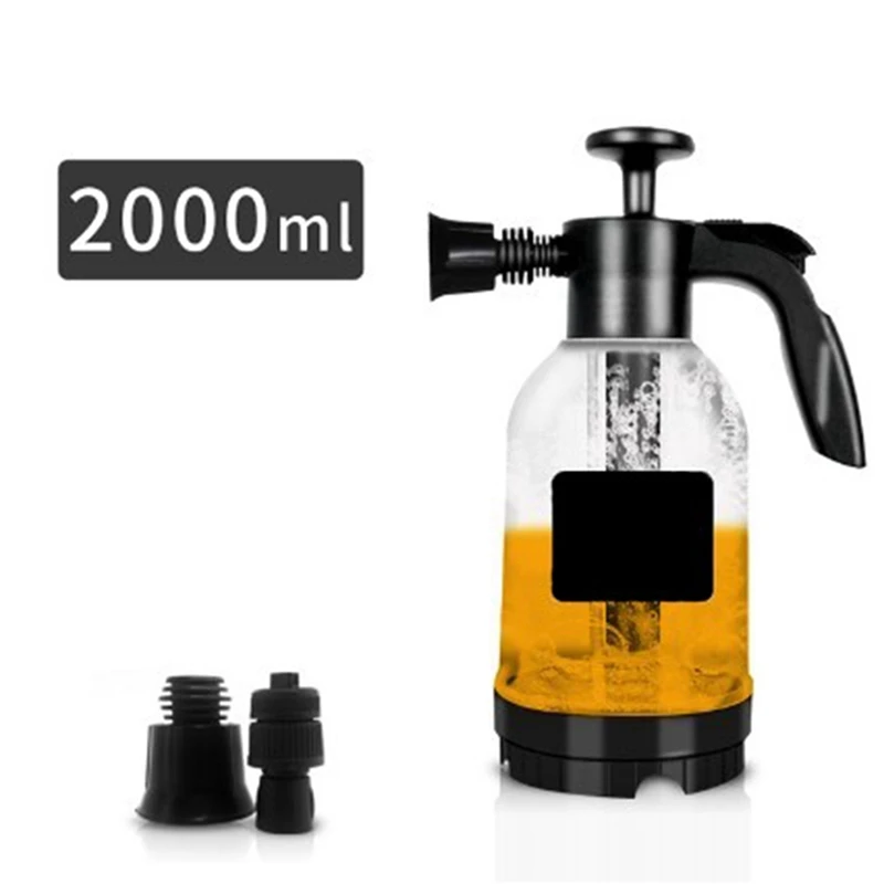 2X Hand Pump Foam Sprayer Hand Pressurized Foam Sprayer 2 Litre Pressure Foam Cannon Snow Foam Nozzle Carwash