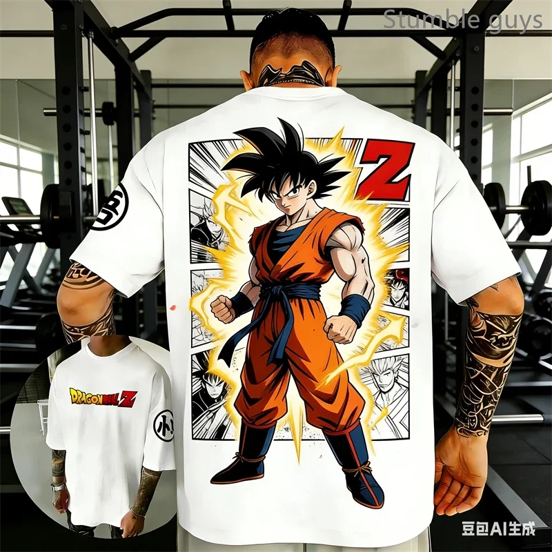 

Летняя мужская футболка с изображением Dragon Ball GT, модная повседневная детская футболка в стиле аниме, мужская одежда для тренировок в тренажерном зале, спортивная одежда