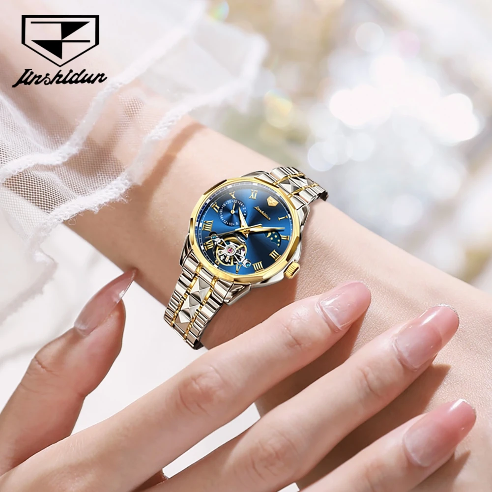 JSDUN Fashion Trend Women Wrist Watches High Quality Waterproof Automatic Women Mechanical Watch Luxury Elegant Women Watches