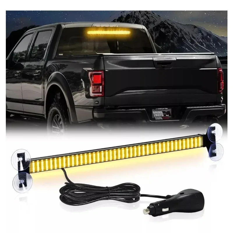 

80LED автомобильный аварийный стробоскоп, полоса лобового стекла, предупреждение о опасности, мигающая всасывающая лампа 12-24 В для полицейских грузовиков, автомобильные аксессуары