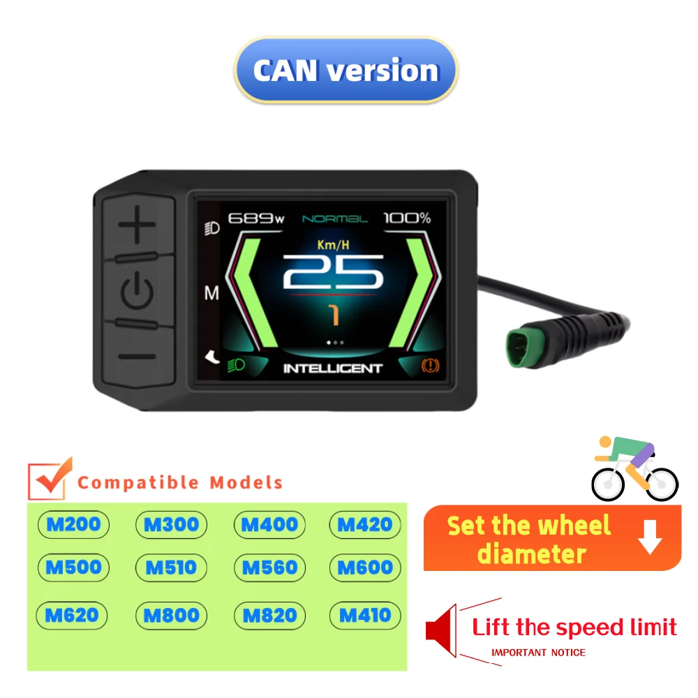 Bafang 600C TFT display M510 M600 M500 motor remove speed limit set wheel diameter dedicated display multilingual display