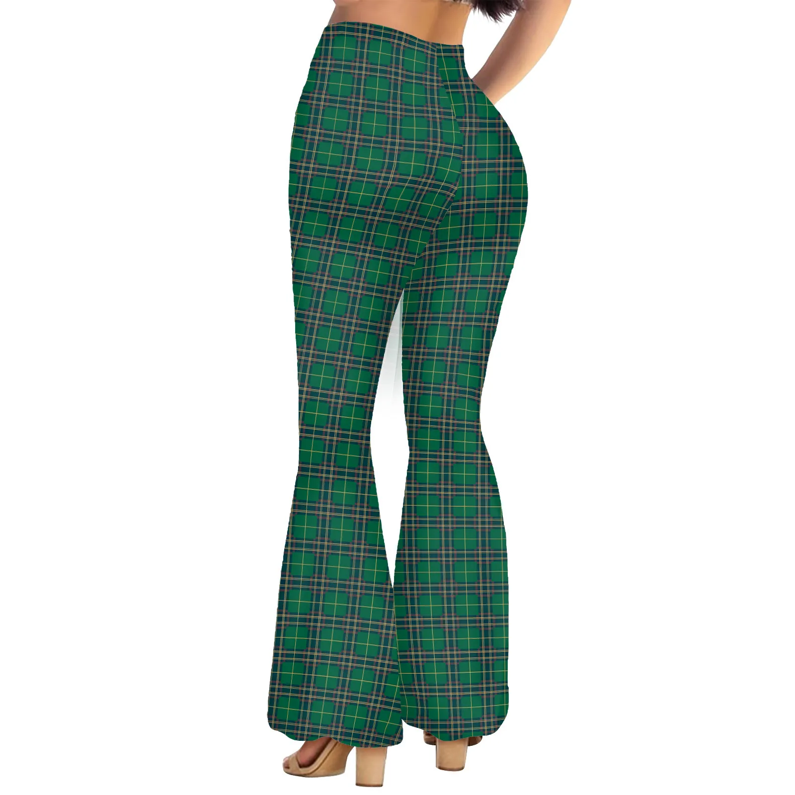 Pantalon Vert Traditionnel Irlandais Imprimé en 3D pour Femme, Streetwear Décontracté, Taille Moyenne, Saint kk, FJLadies