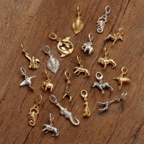 동물 시리즈 펜던트 스테인레스 스틸 DIY 작은 펜던트 진공 도금 18K 골드 컬러 용광로 액세서리 보존 동물 시리즈 펜던트 스테인레스 스틸 DIY 작은 펜던트 진공 도금 18K 골드 컬러 용광로 액세서리 보존