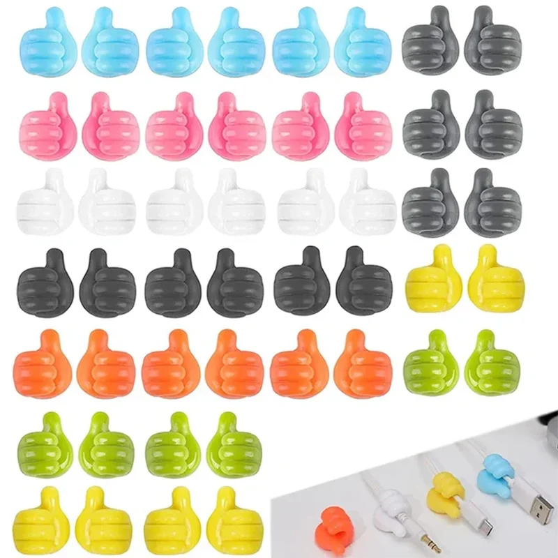 10/5Pcs Silicone Thumb Wall Hook Self-Adhesive Creative Thumb Hooks Data Guide Hooks For Bathroom Kitchen Office Storage