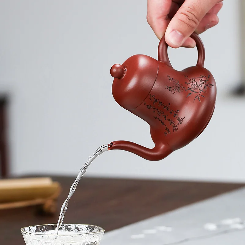 Wholesale Yixing Famous Original Ore Dahongpao Purple Clay Fully Handmade Siting Teapot Kung Fu Tea Set One Piece Dropshipping
