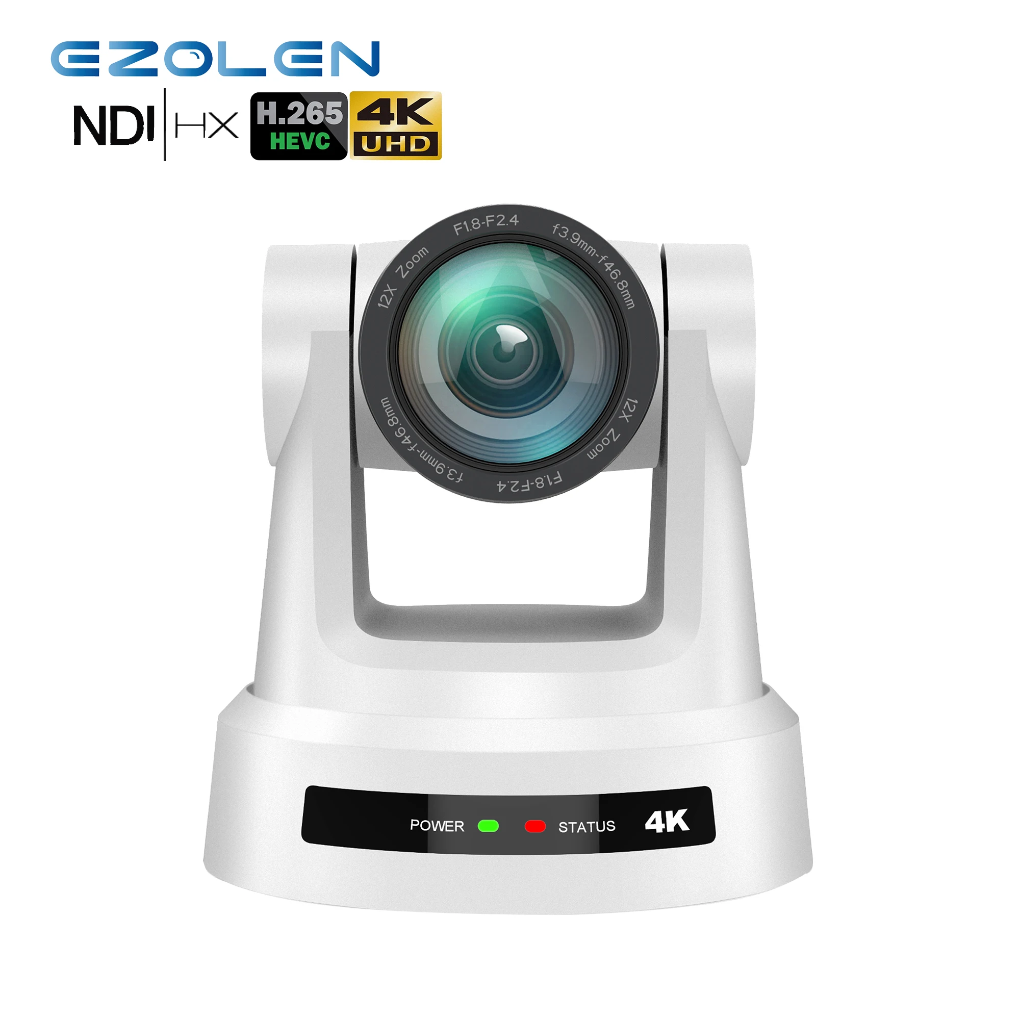 4K 8MP IMX415 NDI PTZ Camera 12X Zoom NDI HX HD-MI SDI USB 3.0 LAN POE VISCA RTMP NDI Protocol PTZ Video Conference From EZOLEN