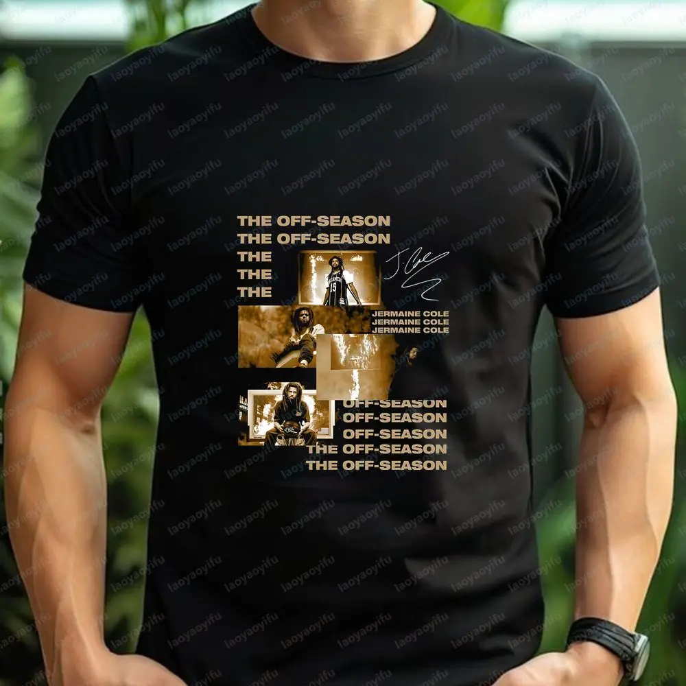 J Cole - Summer Trended Unisex Short-Sleeved Shirt for Men and Women - Patterned Large-Sized Comfortable T-Shirt