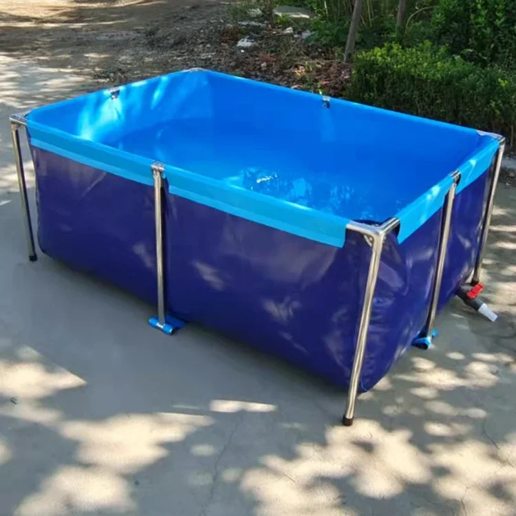 

For Customizable Outdoor Canvas Fish Tank Foldable Tarpaulin Fish Tank PVC Culture Square Fish Pond A