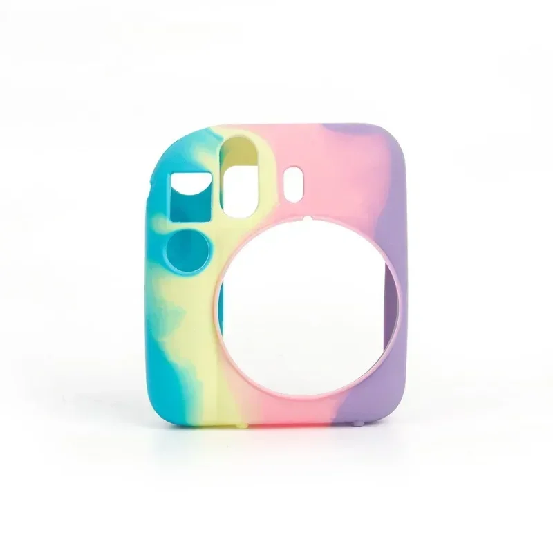 Rainbow Candy Color Camera Case for Instax Mini 12 Instant Soft Silicone Protective Cover for Fujifilm Instax Mini 12 Accessory