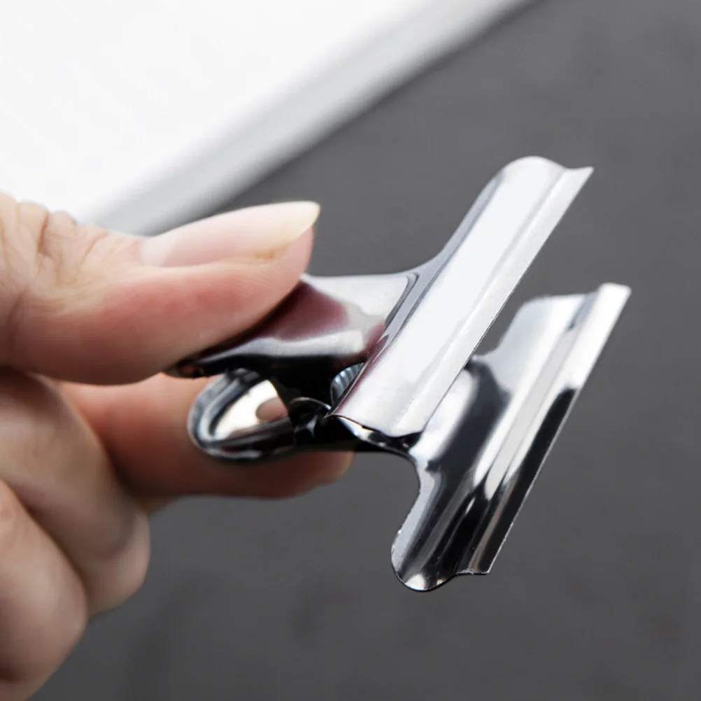 

12Pcs Silver Metal Letter Clips with Handle Openings for Wall Door Bulletin Board Use Paper Grip Clip Paper Binder Grip Clips