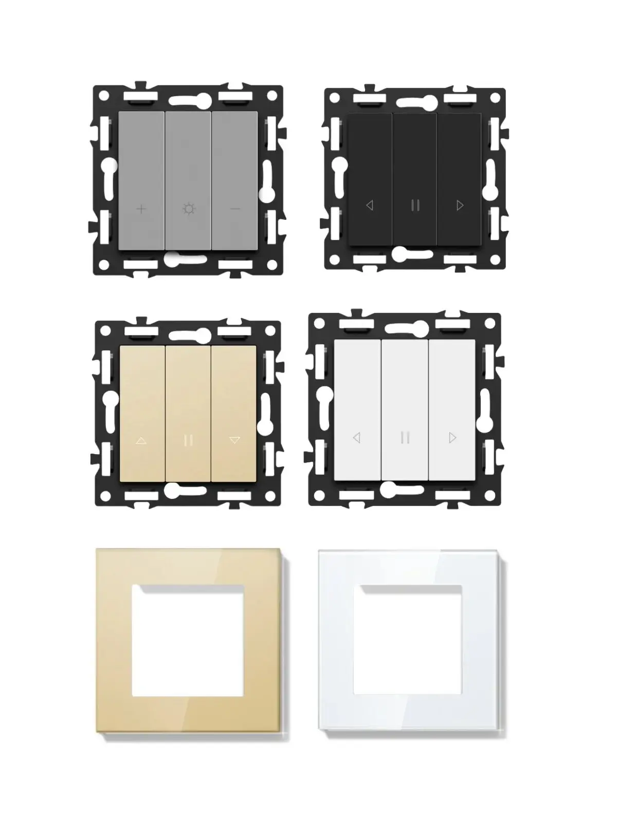 BSEED Zigbee Gordijn/Dimmer/Roller Click Switch Modules Smart Switch Onderdelen Glazen Frame DIY Combinatie Shutter Switch E-serie - afbeelding 2