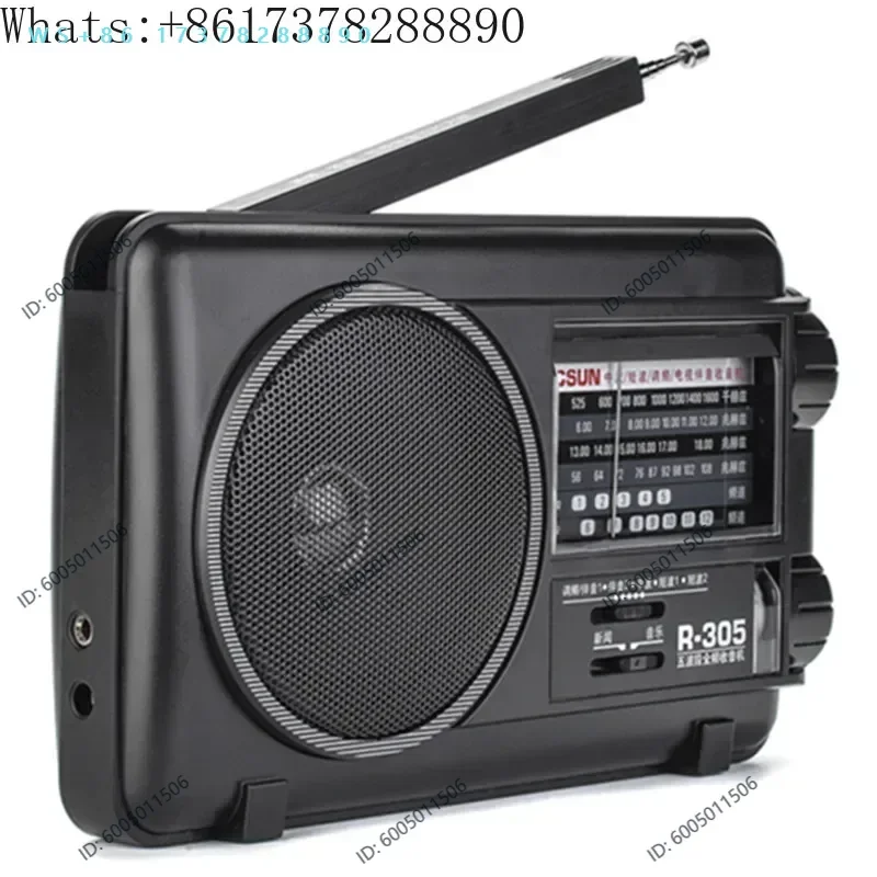 Portable FM multi band radio speaker portableplayer multiband shortwave full pointer Retro broadcast semiconductor horn MW AC DC