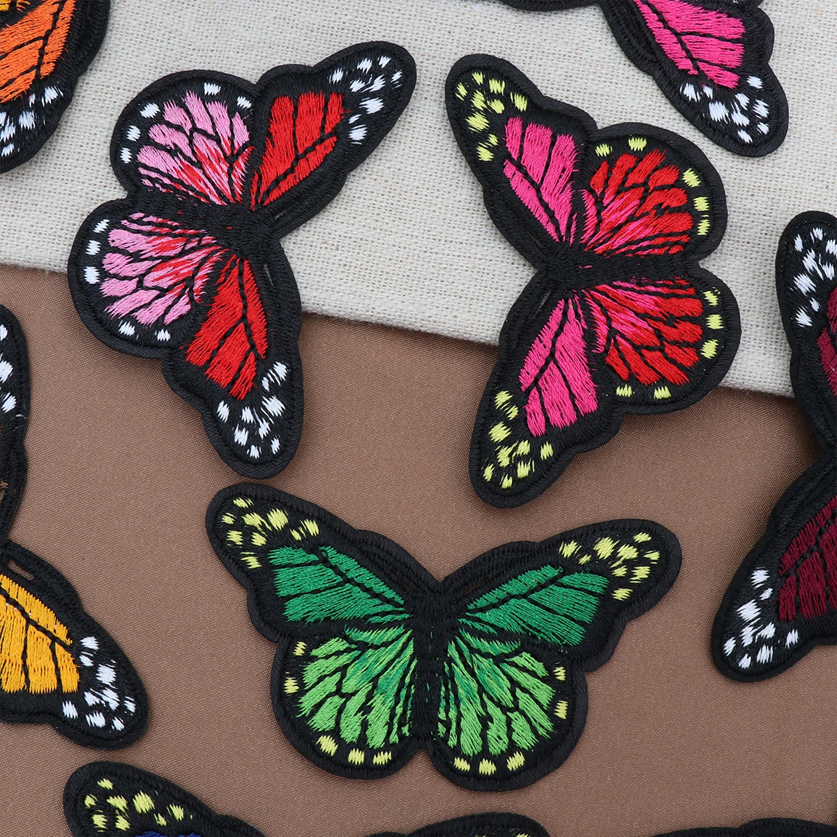 

10 Pcs Embroidery Clothing Appliques Shaped DIY Patches Sticker Sew Decoration Bright Colors Fashion Trend Environmental