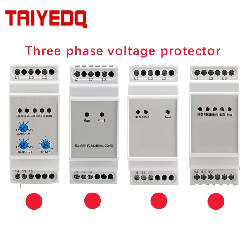 380V Phase Sequence Protector Three-Phase Voltage Interruption Phase Loss Automatic Reset Overvoltage Relay