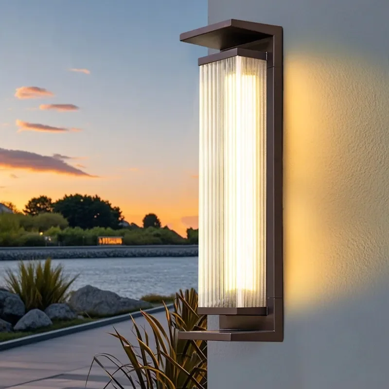 for Solar Outdoor Wall Lamp Waterproof Villa Courtyard Balcony Corridor Exterior Wall Light for Both Sides of Door