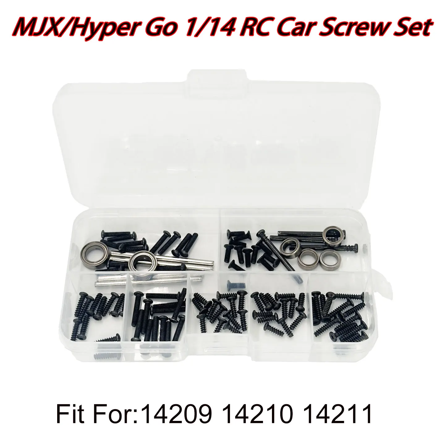 MJX Hyper Go RC Car Upgrade Parts For  16208 H16BM 14304 14303 14209 14210 14211 Hardened Screws Nuts Pins and Bearings.