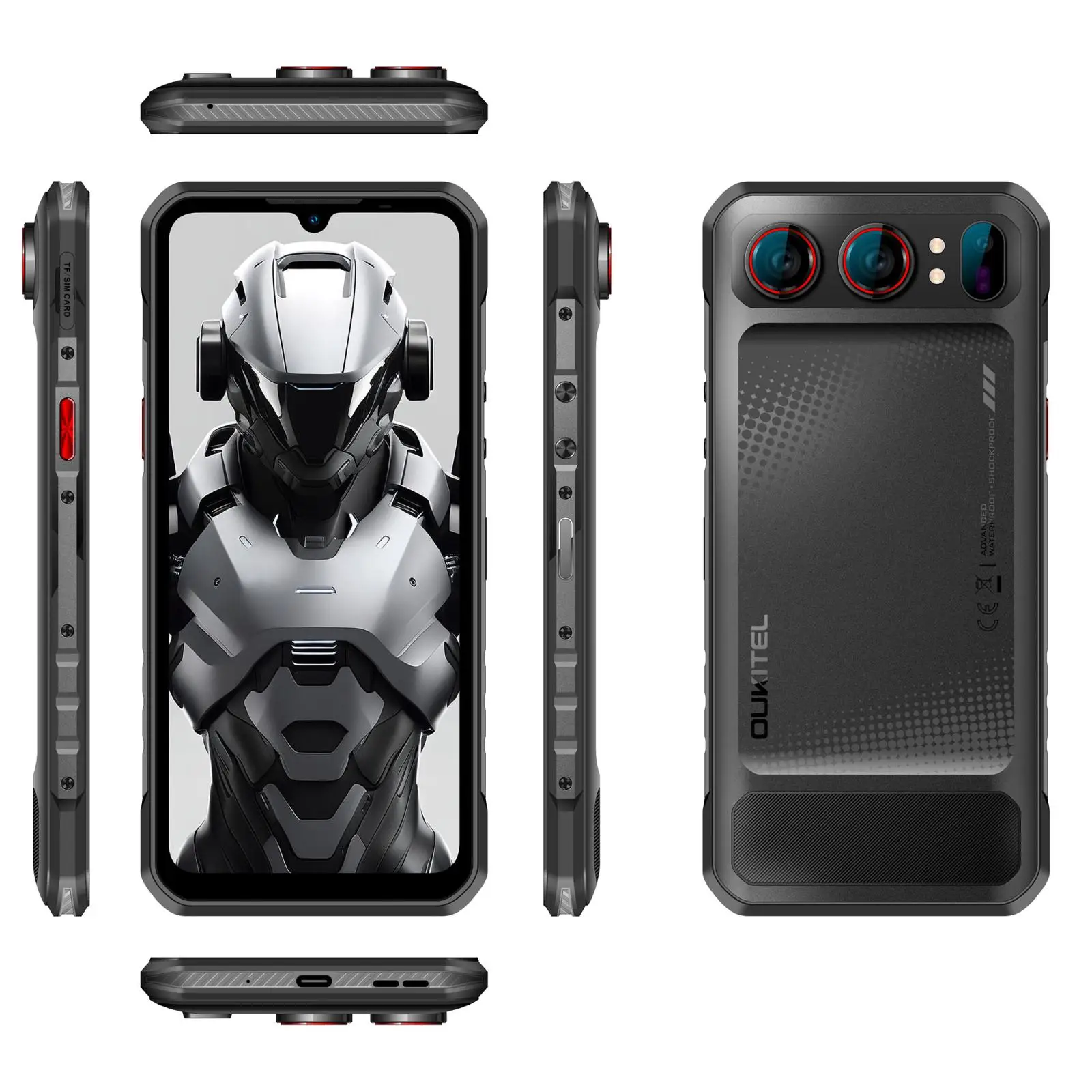 Oukitel WP68 Air Rugged Phone 12GB+512GB 6.88'' Android 16 MediaTek Dimensity 7025 64MP Camera 8000mAh NFC 5G Smartphone