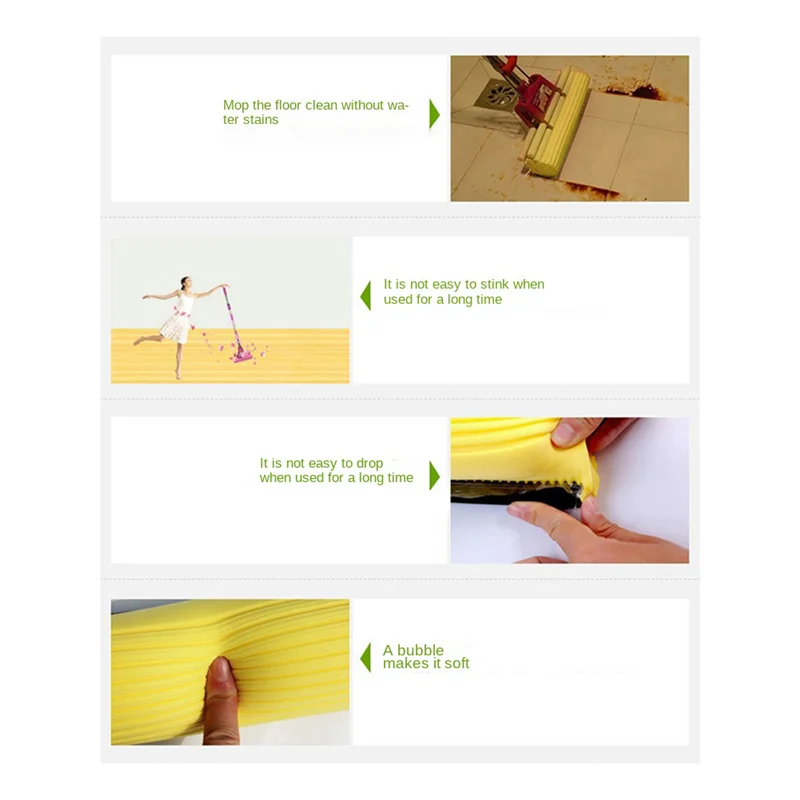 4 шт./упаковка, сменные губки для влажной уборки