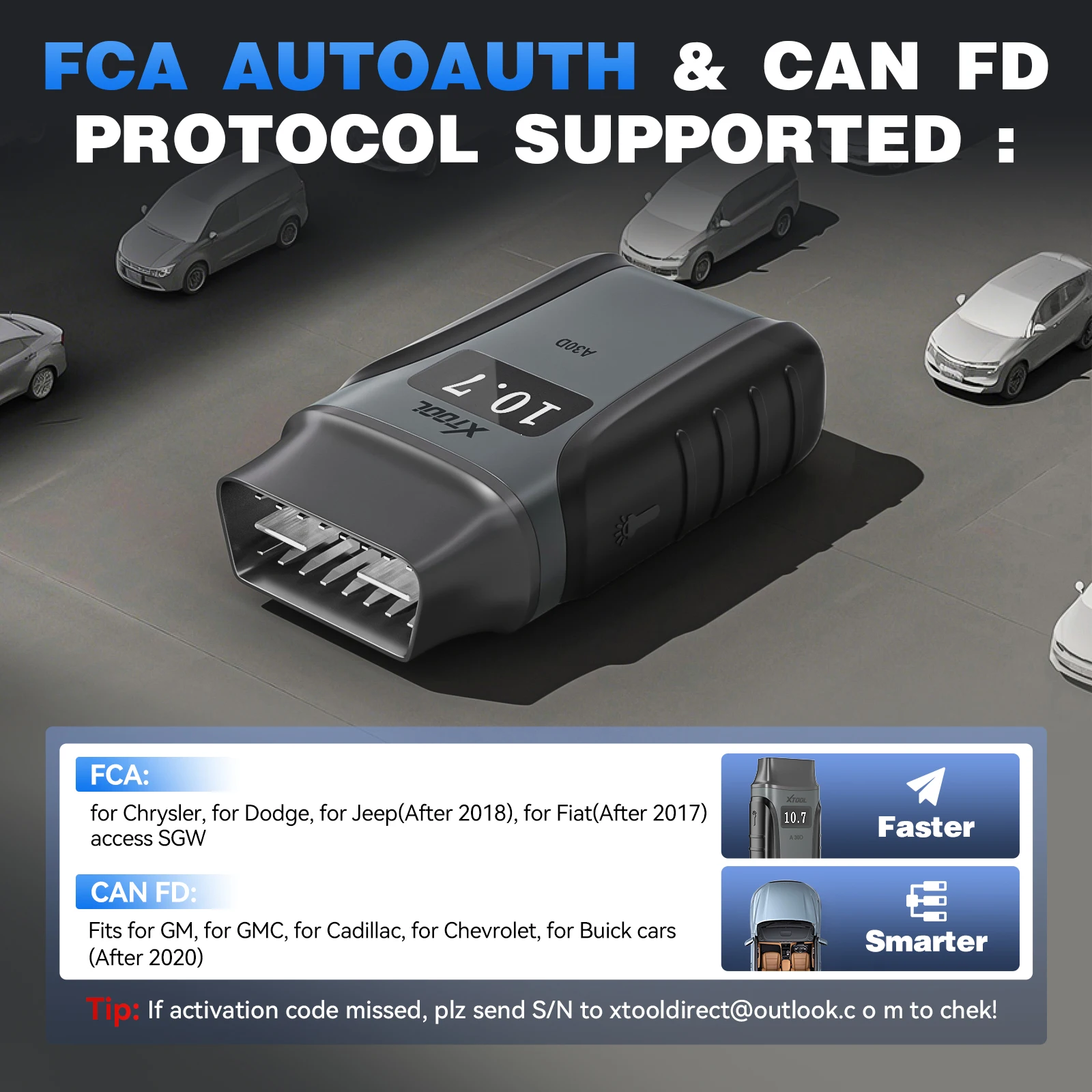 XTOOL Anyscan A30D Obd2 الماسح الضوئي قارئ رمز السيارة اللاسلكي ثنائي الاتجاه مع تحديثات مدى الحياة و19 إعادة تعيين FCA AutoAuth CANFD