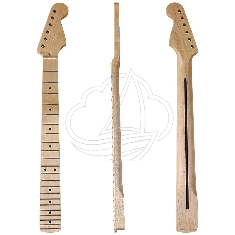 

Canadian Maple Guitar Neck 22 Frets Matte Natural Finish Blank Electric Guitar Neck Handle