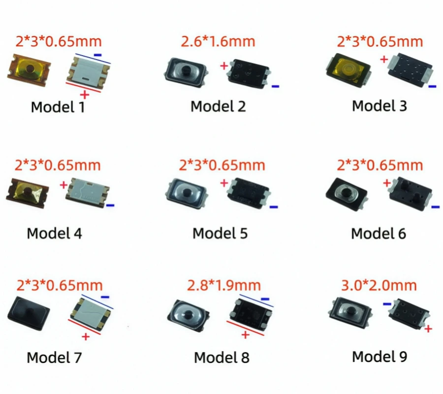 2*3*0.65 2.6*1.6 2.8*1.9 3.0*2.0 Mm Power On Off Volume SMD Button Connector For iPhone Huawei Xiaomi OPPO Samsung VIVO Android