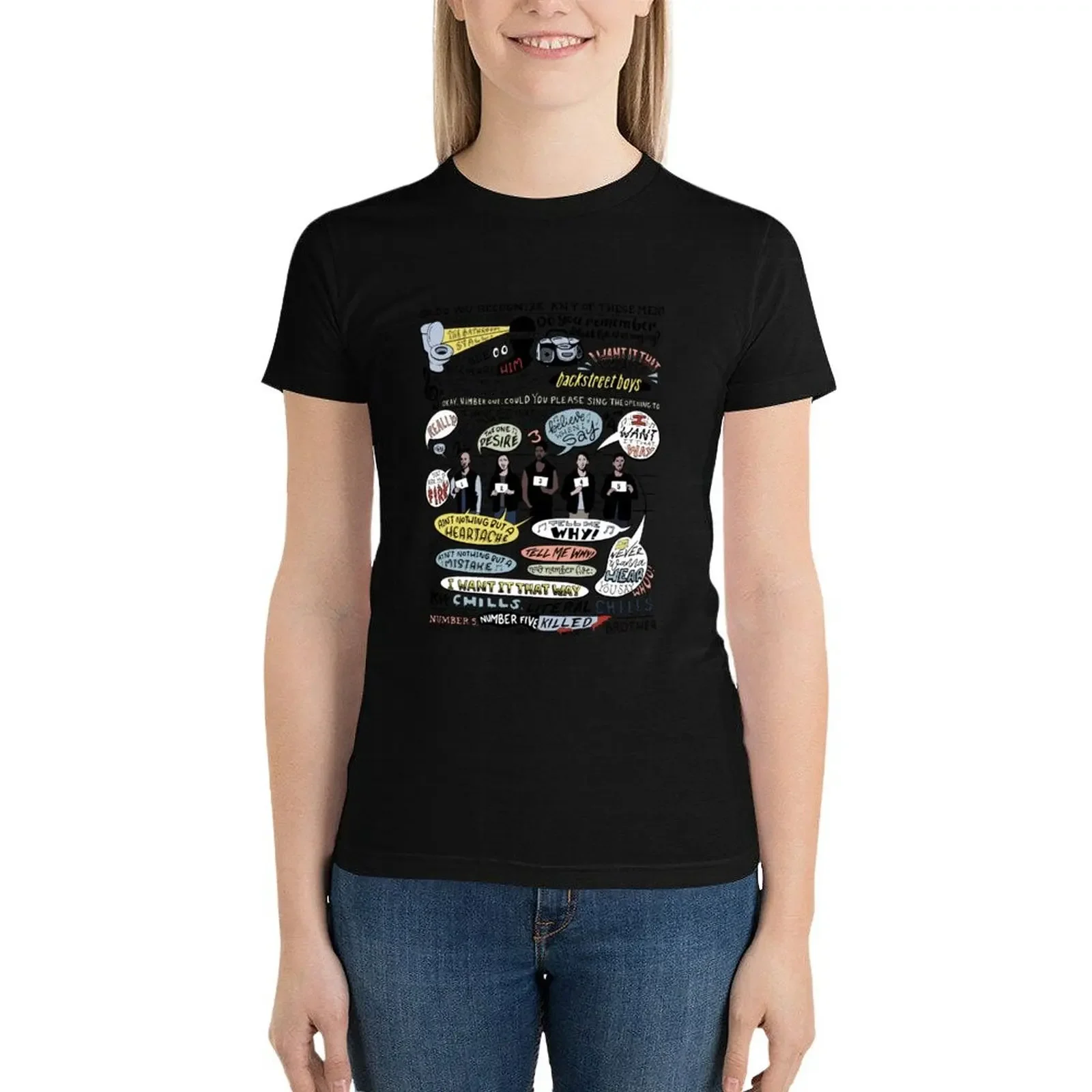 

I Want It That Way B99 (Colorized) T-Shirt female vintage clothes Blouse t shirts for Women graphic