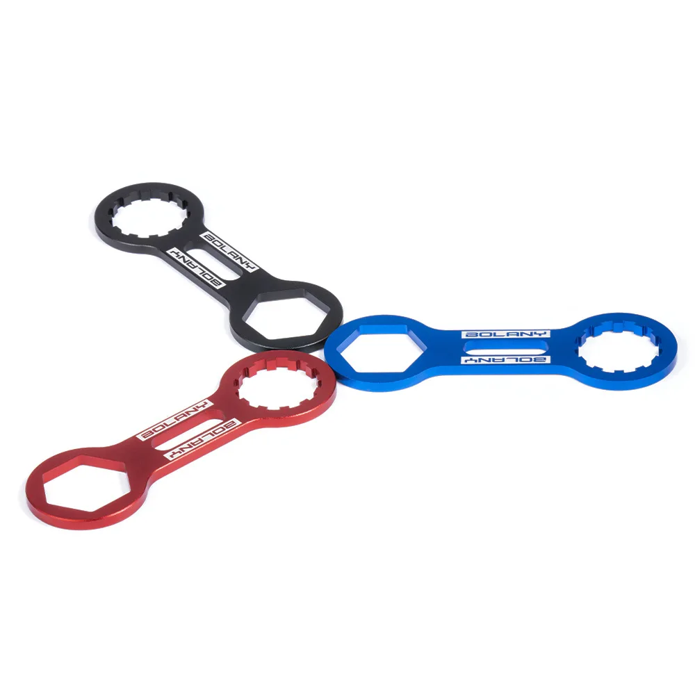 26mm/12T MTB Bike Fork Wrench Wrench Disassembly Bicycle Front Fork Wrench Black/red/blue/silver Spanner Bike Air Fork Wrench