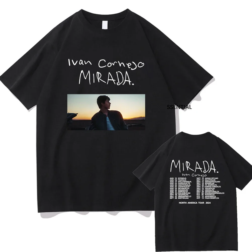 Hot Sale Ivan Cornejo T Shirt Mirada Tour 2024 Men/women Clothing Harajuku Summer Tops Vintage Unisex Cotton Graphic T Shirts