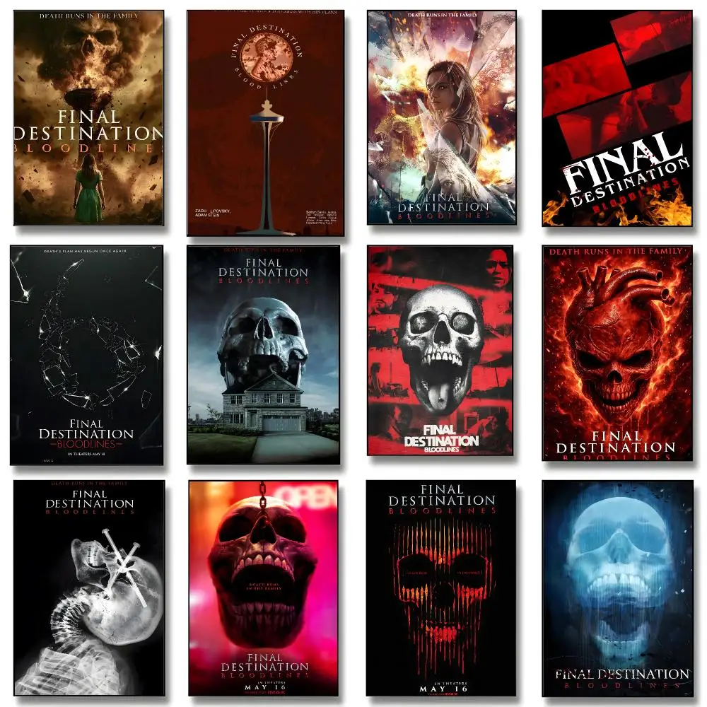 Movie Final Destination Blood Poster Print Painting Home Decor for Bedroom Living Room Hallway