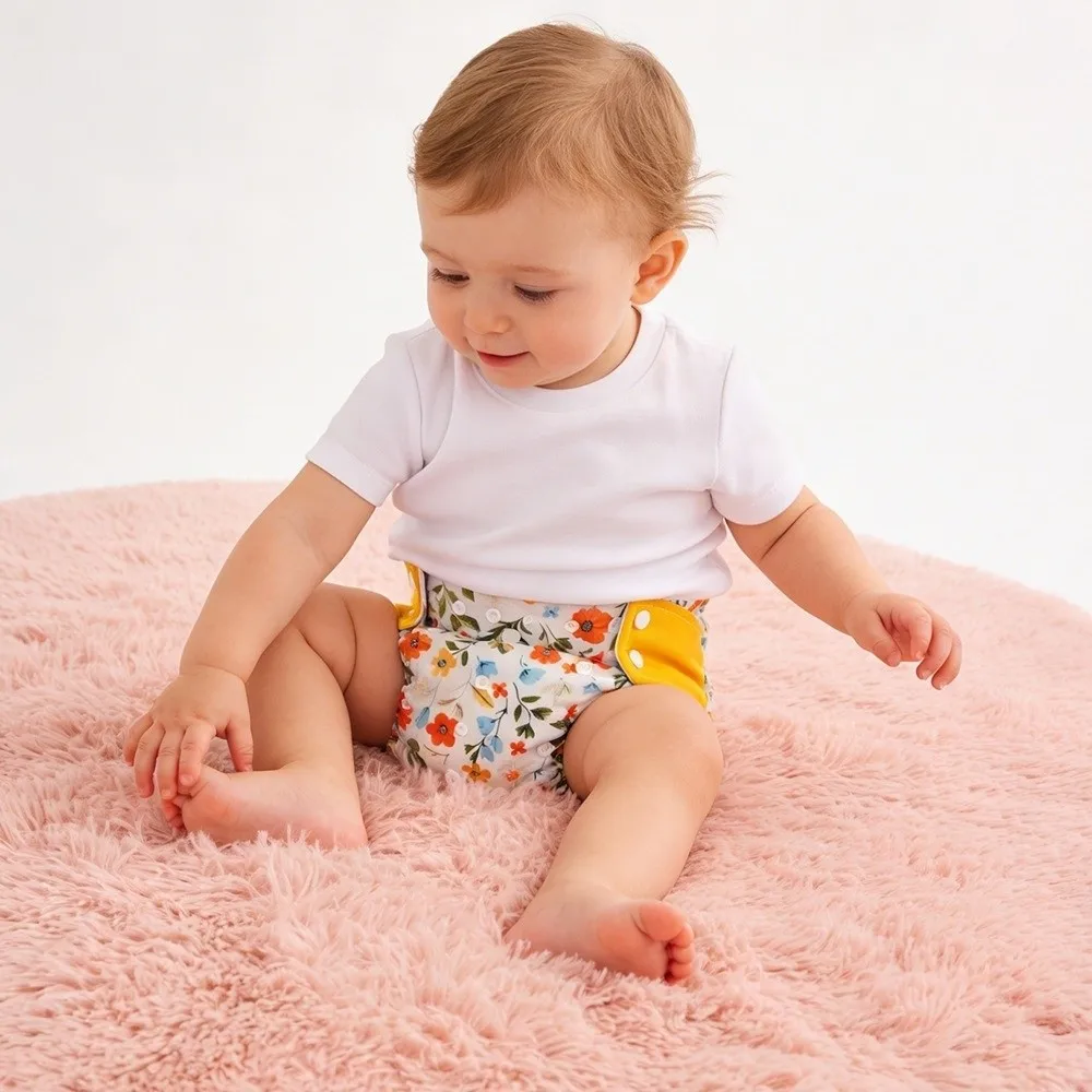 Happy Pocket Cloth Diapers Washable Reusable Charcoal Diapers Anti-leakage Fit 3-15kg Diapers Girl Boy