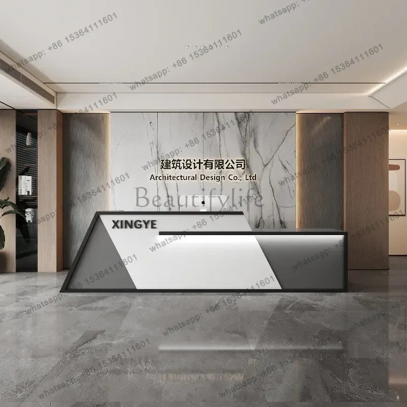 LSNordic High-end Clothing Store Cashier Desks Modern Design Cafe Company Reception Counter Commercial Office Furniture FYRD