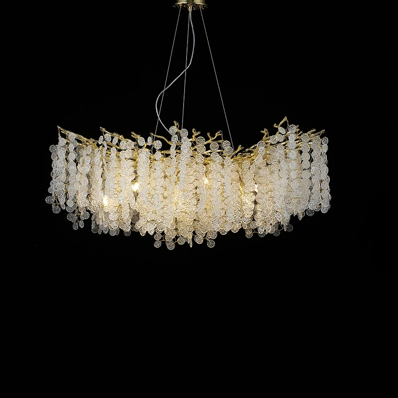 

Luxury Handmade Branch - Shaped Aluminum Crystal Chandelier For Dining, Living & Bedroom Lighting